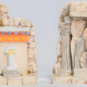 Two Exquisite Handpainted Candle Holders Apollo and Afrodite