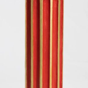 Doric Column in Marble Cast. Handpainted
